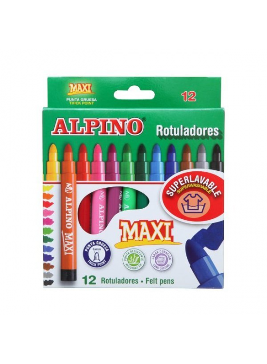 Alpino Keçeli Boya Kalemi Maxi 12 Lİ AR000006