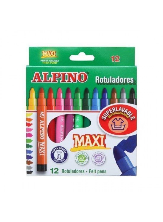 Alpino Keçeli Boya Kalemi Maxi 12 Lİ AR000006