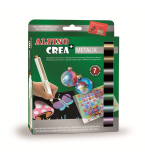 Alpino Keçeli Boya Kalemi Metalix 7 Lİ Metalik Renkler AR000134