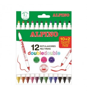 Alpino Keçeli Kalem Çift Yönlü12 Renk AR-002013