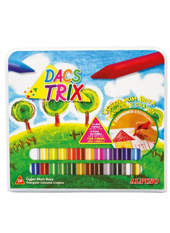 Alpino Mum Pastel Boya Dacstrix Çantalı Üçgen 24 Renk DA000127 Alpino Mum Pastel Boya Dacstrix Çantalı Üçgen 24 Renk DA000127