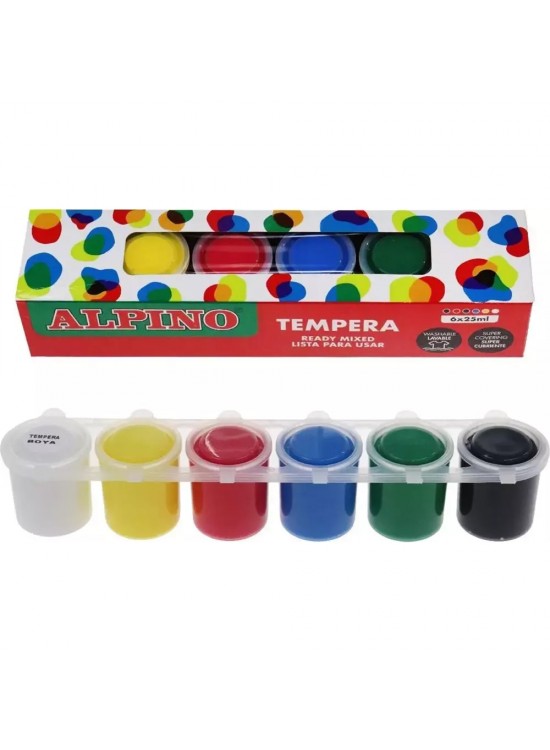 Alpino Sulu Boya Tempera 6 Renk 25 ML DM-070100
