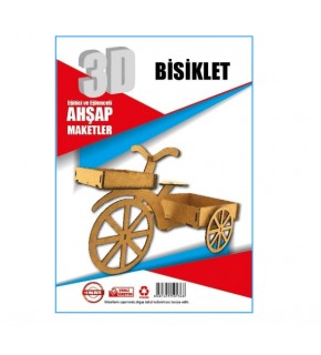 Alsa 3D Ahşap Maket Yap Boya Bisiklet