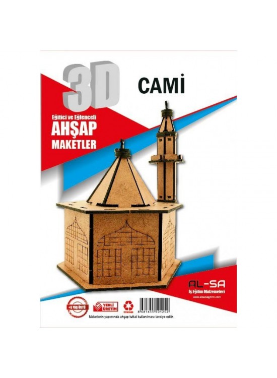 Alsa 3D Ahşap Maket Yap Boya Cami