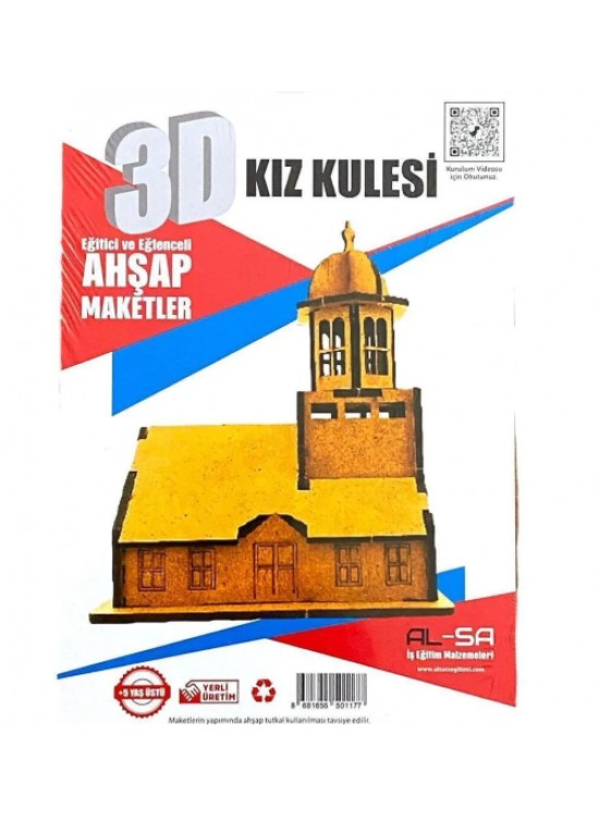 Alsa 3D Ahşap Maket Yap Boya Kız Kulesi Alsa 3D Ahşap Maket Yap Boya Kız Kulesi