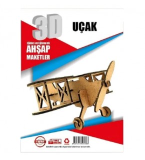 Alsa 3D Ahşap Maket Yap Boya Uçak