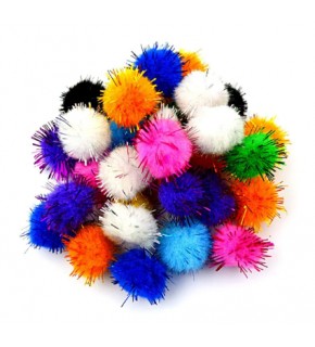 Alsa Ponpon Simli Karışık Askılı (1 Adet)