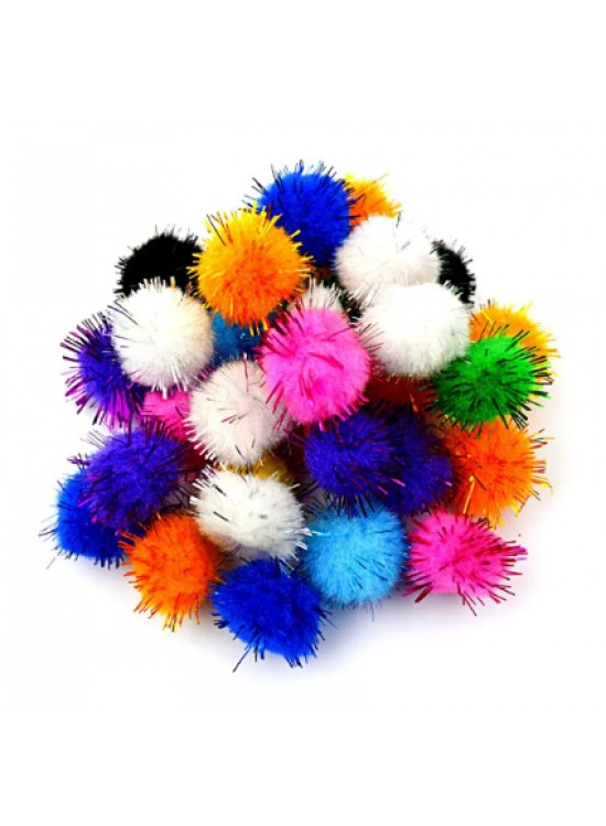 Alsa Ponpon Simli Karışık Askılı (1 Adet)