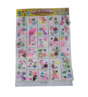 Altıntaş Plastik 3D Sticker Kartela (1 Adet)