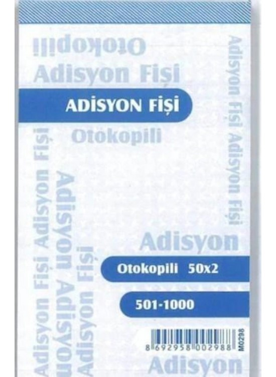 Altınyıldız Adisyon Fişi Numaralı Otokopili (1 Adet)