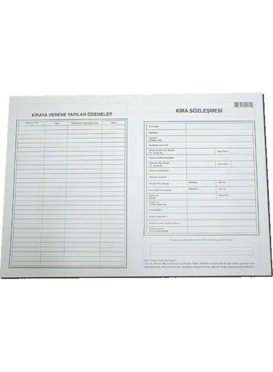 Altınyıldız Kira Kontratı 100 LÜ A3 Altınyıldız Kira Kontratı 100 LÜ A3