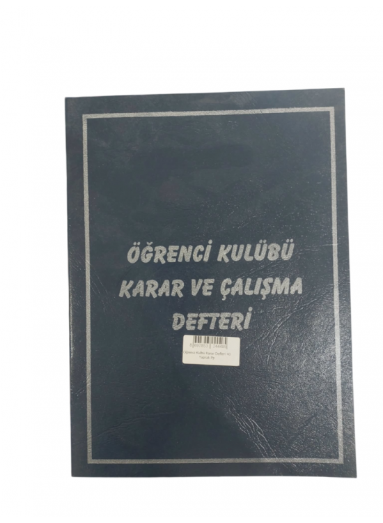 Altınyıldız Öğrenci Kulbü Karar Defteri 40 Yaprak Pp