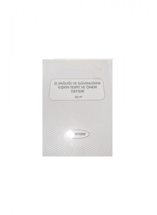 Altınyıldız Oto.İşçi Sağl.Tespit Öneri Defteri Karton