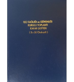 Altınyıldız Oto.işçi Sağlığı Topl. Karar Deft.Ciltli 3 Nüsha
