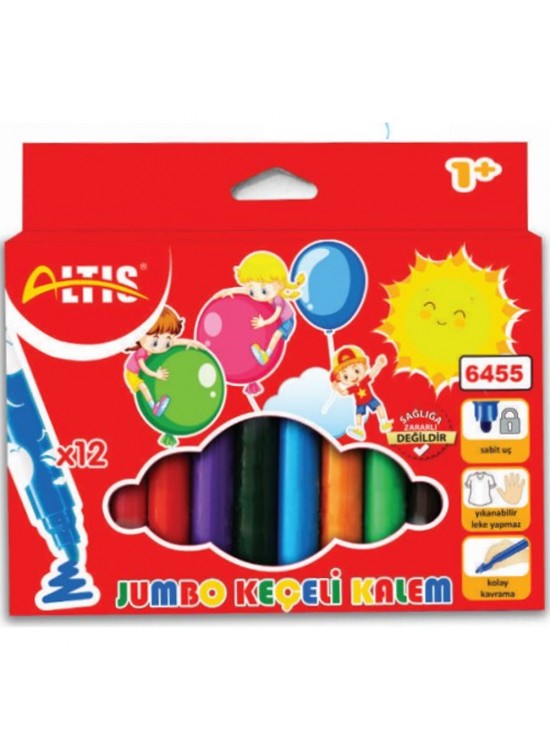 Altis Keçeli Kalem Seti Jumbo 12 Li 6455