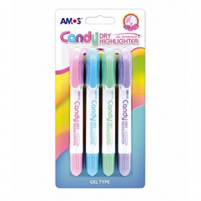 Amos Kalem Fosforlu Jel Dry Pastel 4 Lü
