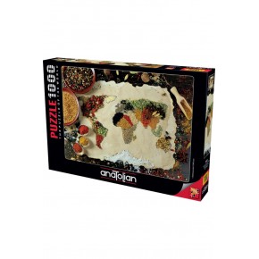 Anatolian Puzzle 1000 Parça Baharat Dünya Haritası
