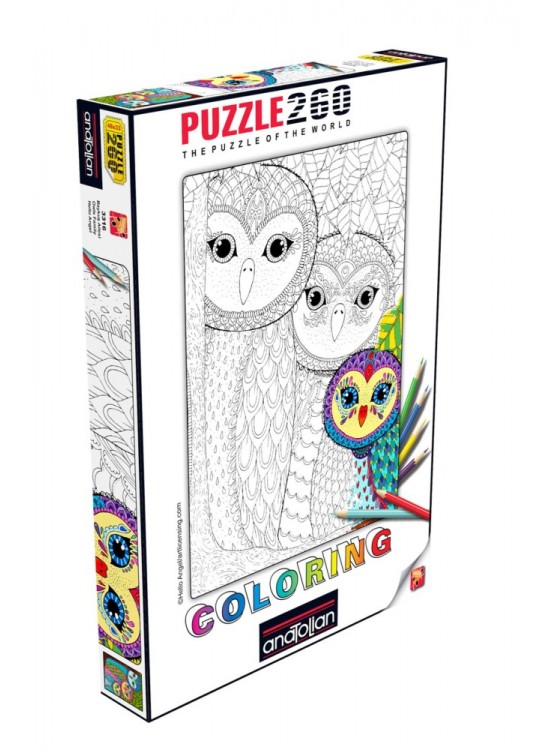 Anatolian Puzzle 260 Parça Baykuş Ailesi