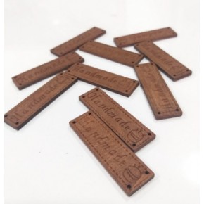 Çanta Aksesuar 1,8X6,2 Cm Ahşap Etiket 1 Adet No:1