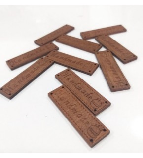 Çanta Aksesuar 1,8X6,2 Cm Ahşap Etiket 1 Adet No:1