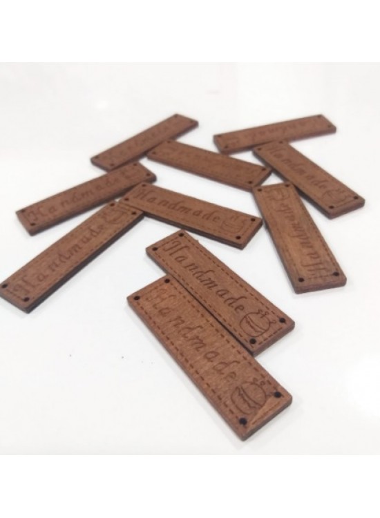 Çanta Aksesuar 1,8X6,2 Cm Ahşap Etiket 1 Adet No:1