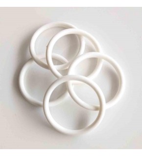 Çanta Aksesuar 1 Adet 8 Cm Plastik Halka Beyaz