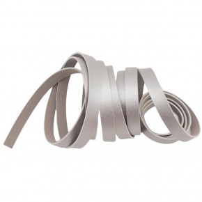 Çanta Aksesuar 1 cm Şerit Suni Deri Gümüş Renk 1 metre