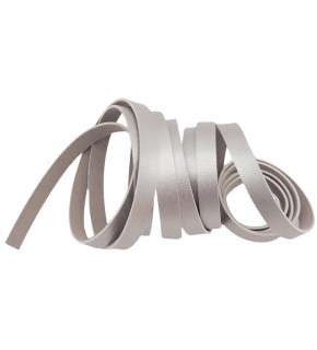 Çanta Aksesuar 1 cm Şerit Suni Deri Gümüş Renk 1 metre