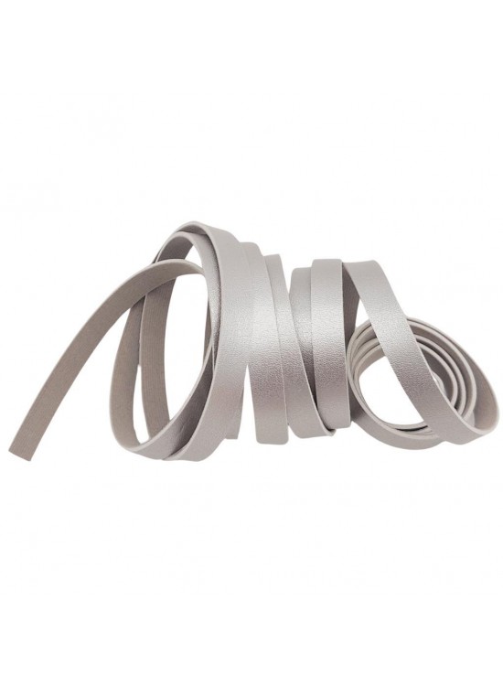 Çanta Aksesuar 1 cm Şerit Suni Deri Gümüş Renk 1 metre