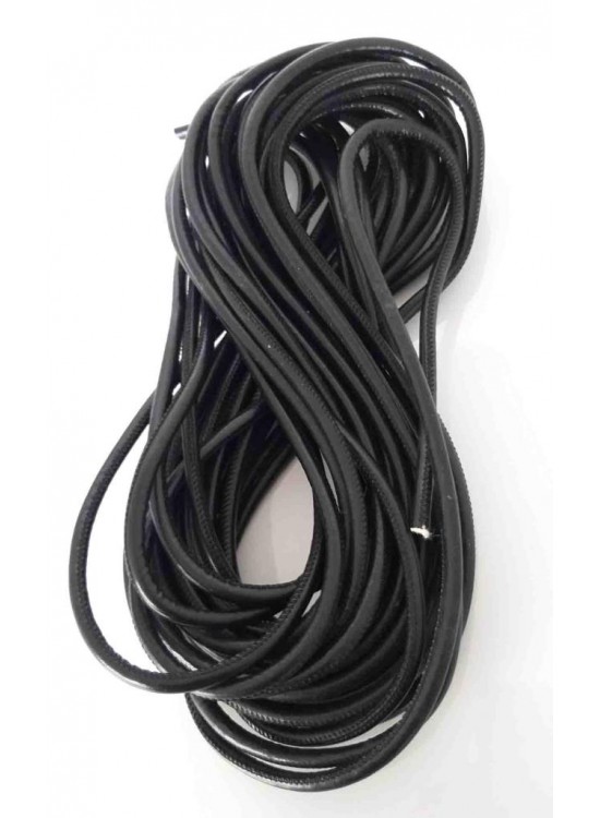 Çanta Aksesuar 1 Metre 10 Mm Suni Deri İp Siyah Renk