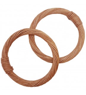 Çanta Aksesuar 10.5 cm Yuvarlak Model Gerçek Bambu Çanta Sapı Taba Renk