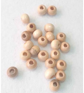 Çanta Aksesuar 10 Adet Ahşap Yuvarlak Boncuk.