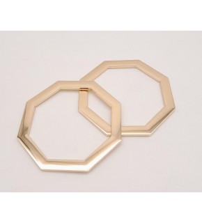 Çanta Aksesuar 10 cm Sekizgen Light Gold Metal Çanta Sapı