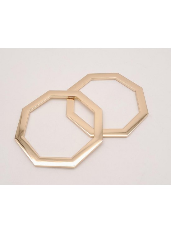 Çanta Aksesuar 10 cm Sekizgen Light Gold Metal Çanta Sapı