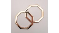 Çanta Aksesuar 10 cm Sekizgen Light Gold Metal Çanta Sapı