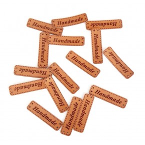 Çanta Aksesuar 10'Lu Suni Deri Klasik Etiket 1X4 Cm