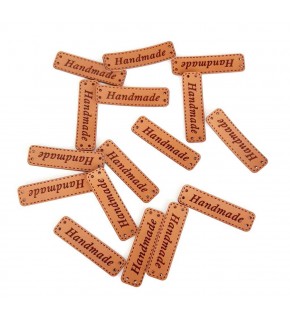 Çanta Aksesuar 10'Lu Suni Deri Klasik Etiket 1X4 Cm