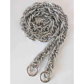 Çanta Aksesuar 100 Cm Çift Halka Döngülü Zincir Yaylı Halkalı Gümüş Renk