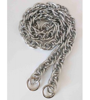 Çanta Aksesuar 100 Cm Çift Halka Döngülü Zincir Yaylı Halkalı Gümüş Renk