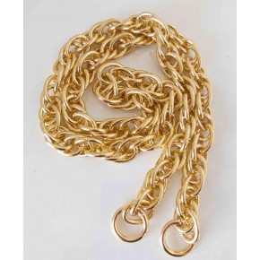 Çanta Aksesuar 100 Cm Çift Halka Döngülü Zincir Yaylı Halkalı Light Gold Renk