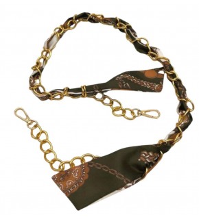 Çanta Aksesuar 100 cm Light Gold Renk Fularlı Kancalı Çanta Zinciri