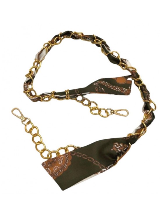 Çanta Aksesuar 100 cm Light Gold Renk Fularlı Kancalı Çanta Zinciri