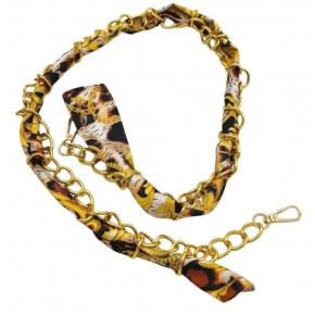 Çanta Aksesuar 100 cm Light Gold Renk Fularlı Kancalı Çanta Zinciri