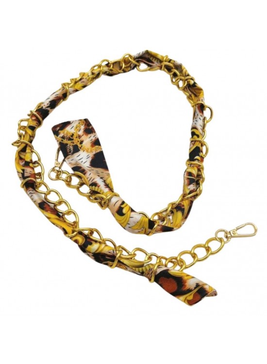 Çanta Aksesuar 100 cm Light Gold Renk Fularlı Kancalı Çanta Zinciri