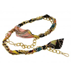 Çanta Aksesuar 100 cm Light Gold Renk Fularlı Kancalı Çanta Zinciri