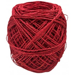 Çanta Aksesuar 100 Gr Sarılmış Kağıt İp Kırmızı Simli
