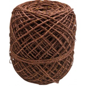 Çanta Aksesuar 100 Gr Sarılmış Kağıt İp Koyu Kahve Simli