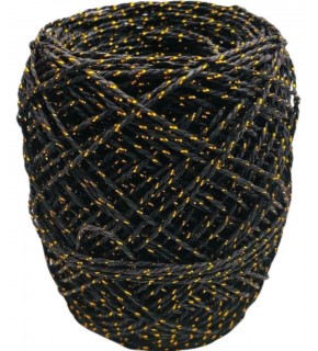 Çanta Aksesuar 100 Gr Sarılmış Kağıt İp Siyah Simli