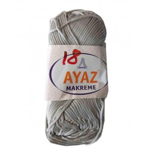 Çanta Aksesuar 100 Gram Polyester Makrome No:18 Açık Gri