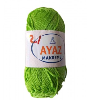 Çanta Aksesuar 100 Gram Polyester Makrome No:21 Fosforlu Yeşil